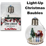 Light-Up Christmas Bauble - 8cm